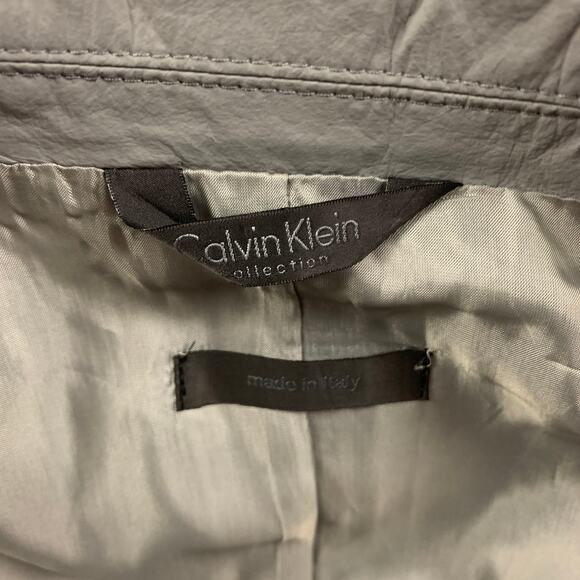 CALVIN KLEIN COLLECTION Size 38 Grey Polyurethane Polyester Suit - Picture 9 of 11